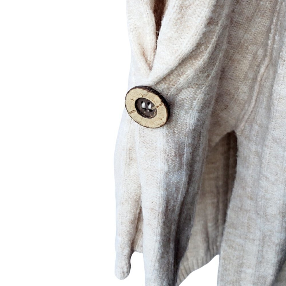 Free People Oversized Retro Trendy Ribbed Knit Acrylic Coastal Sweater. Small - Picture 9 of 10